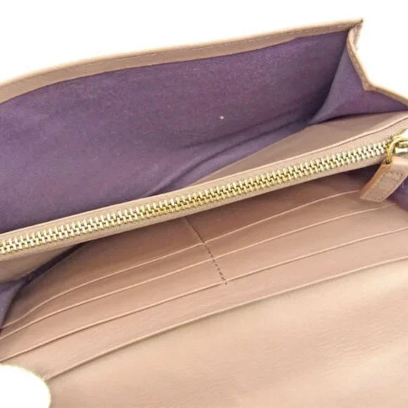 Authentic Used Bvlgari Wallet Purse Long Wallet Pink Woman